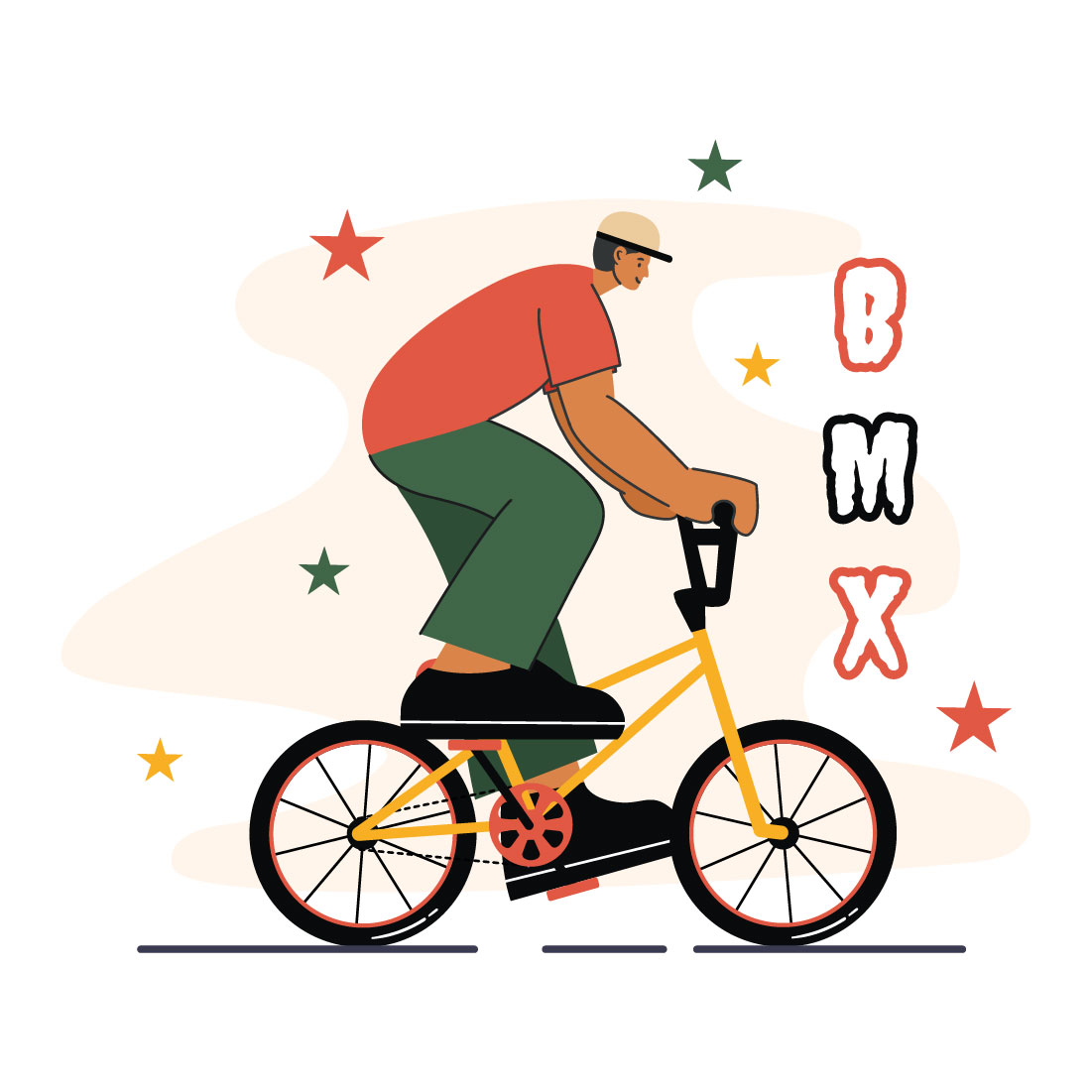 9 BMX Bicycle Sport Illustration preview image.