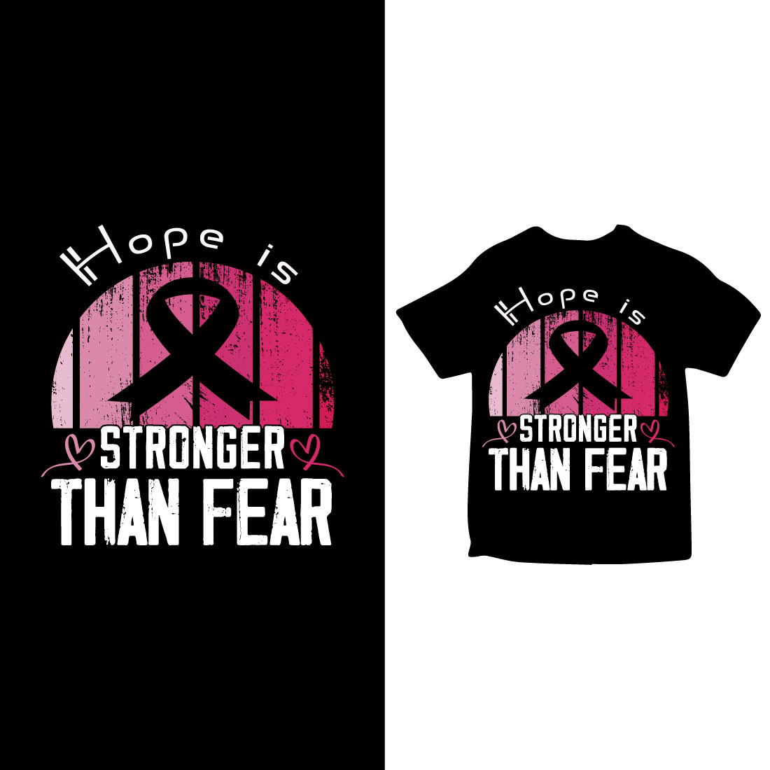 cancer awareness t-shirt design preview image.