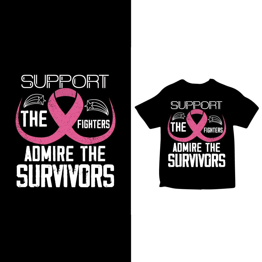 cancer awareness t-shirt design preview image.