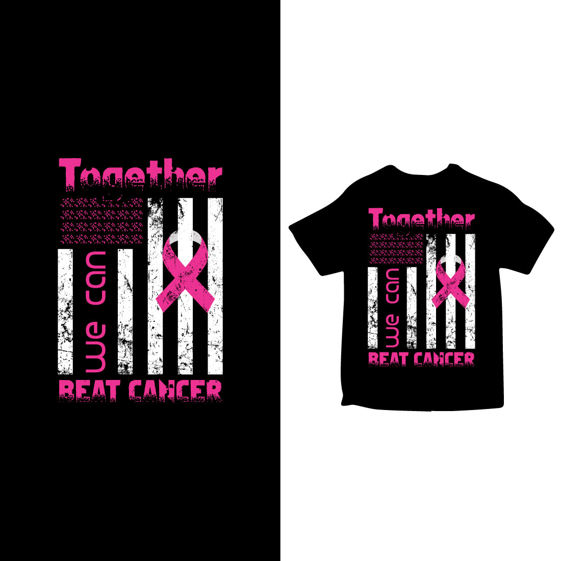 cancer awareness t-shirt design preview image.