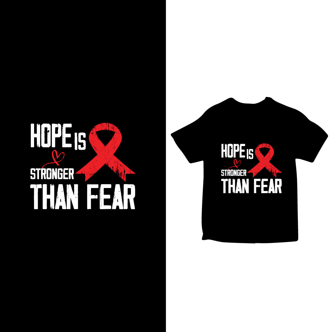 cancer awareness t-shirt design preview image.