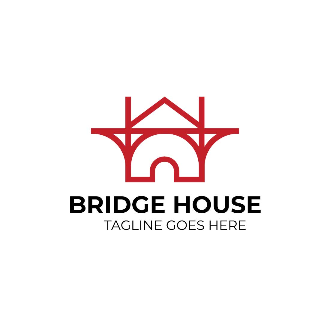 Professional Bridge House Logo design preview image.