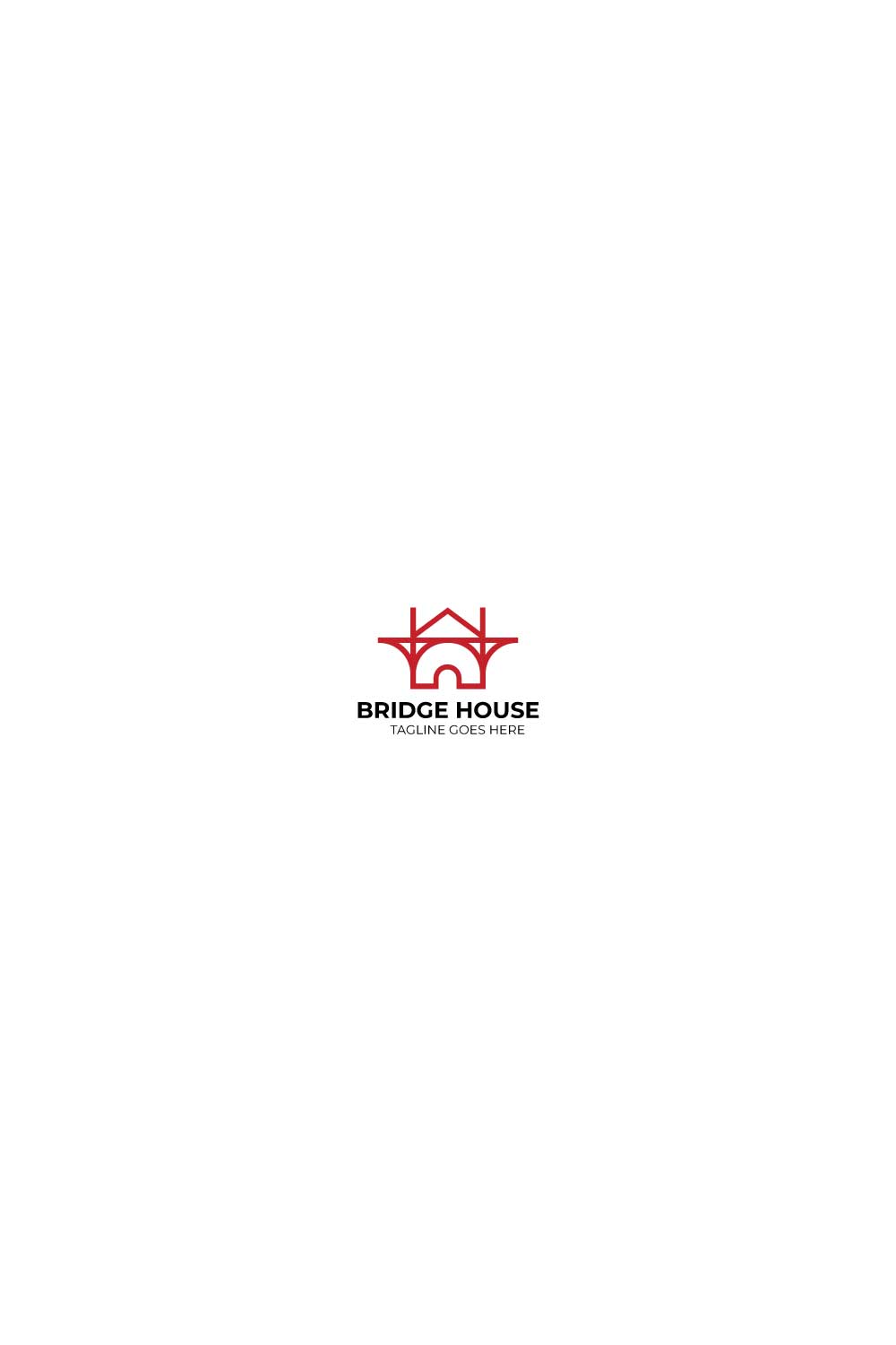 Professional Bridge House Logo design pinterest preview image.
