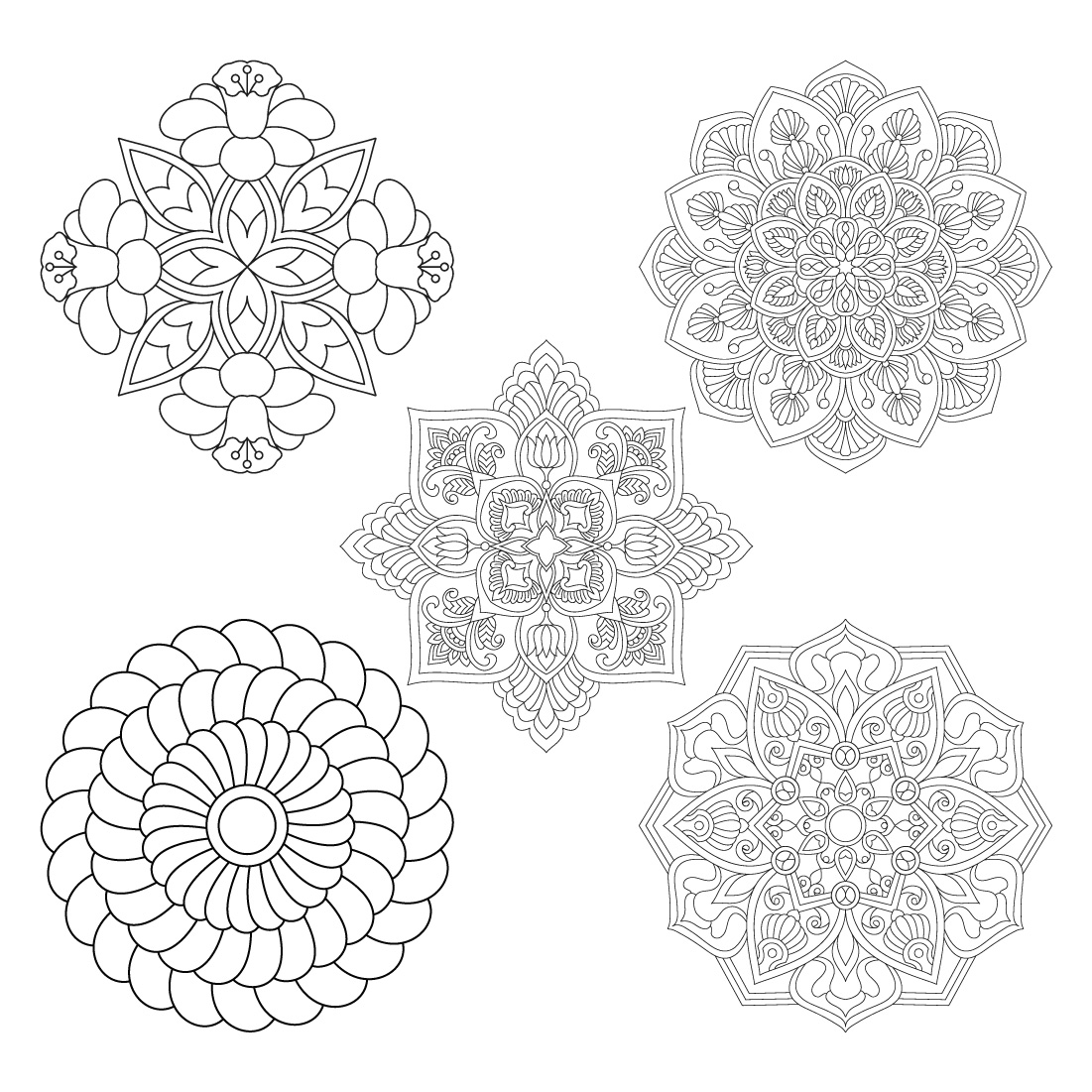 bundle of 10 affirmations mandalas coloring book page 04 243