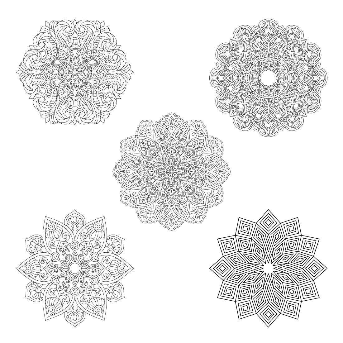 bundle of 10 symmerty mandalas coloring book page 04 892