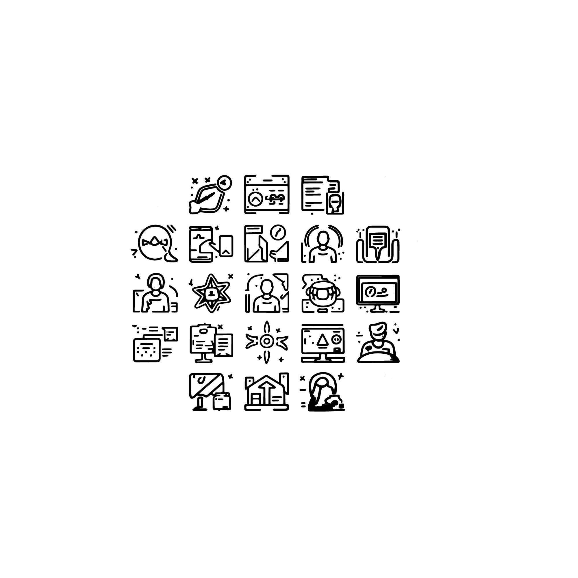 bundles of differrent icons 7 01 174