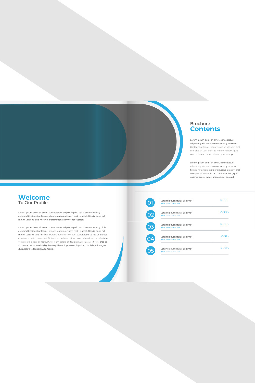 Modern Brochure Design pinterest preview image.