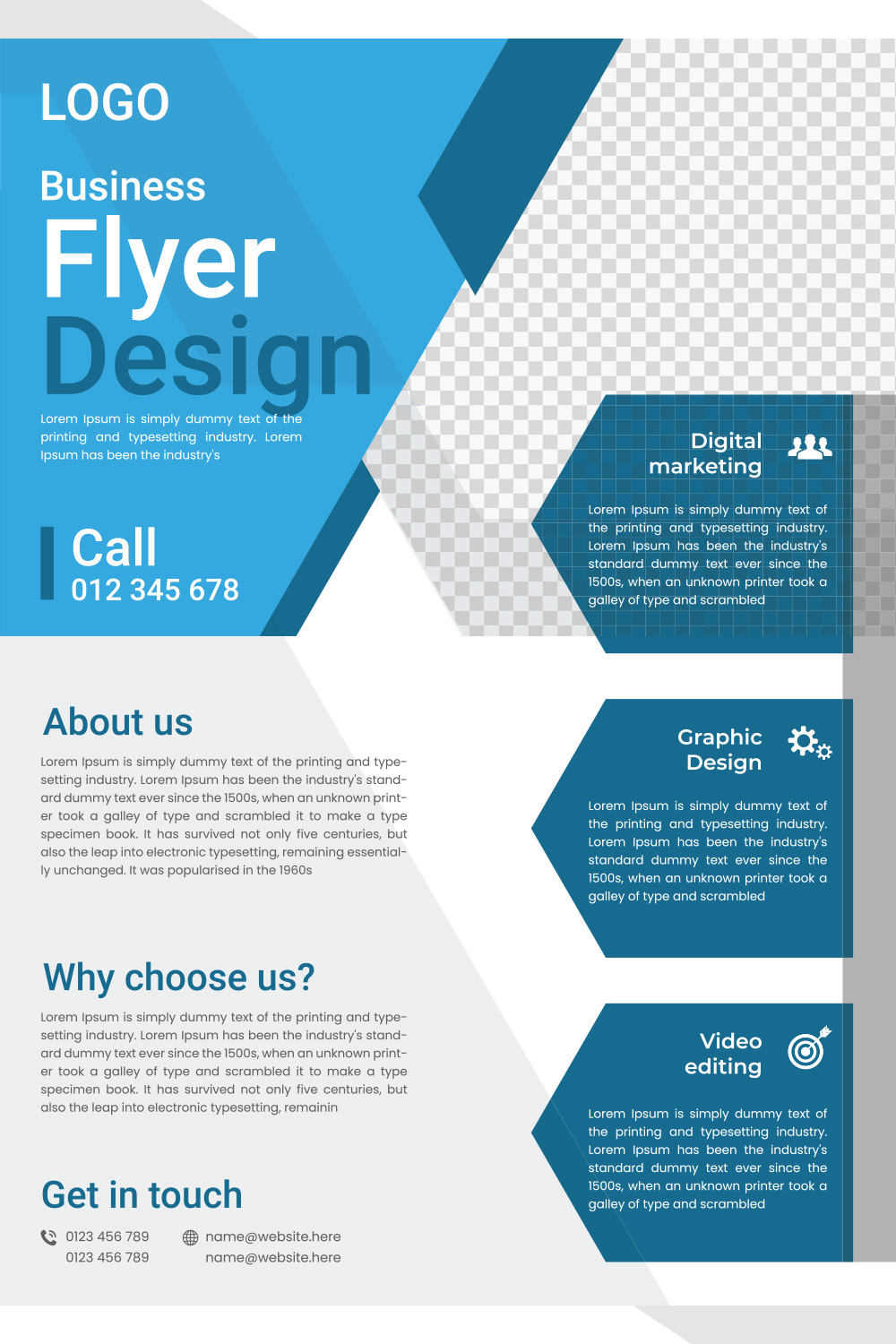 Modern Flyer Design pinterest preview image.