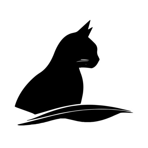 Cat Line Art Logo on White Background cover image.