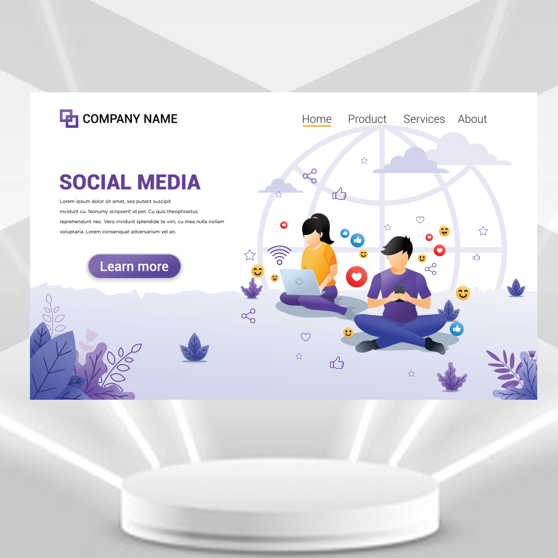 Modern Social Media Design preview image.