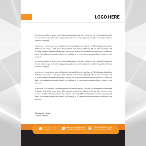 Modern Letterhead Design cover image.