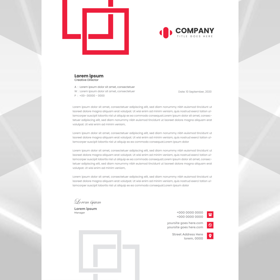 Modern Letterhead Design cover image.