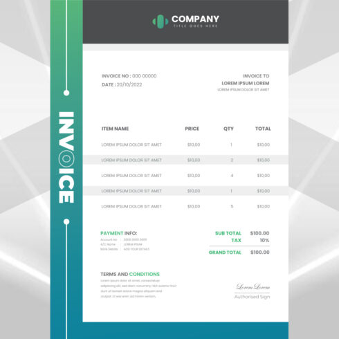 Modern Invoice Design cover image.