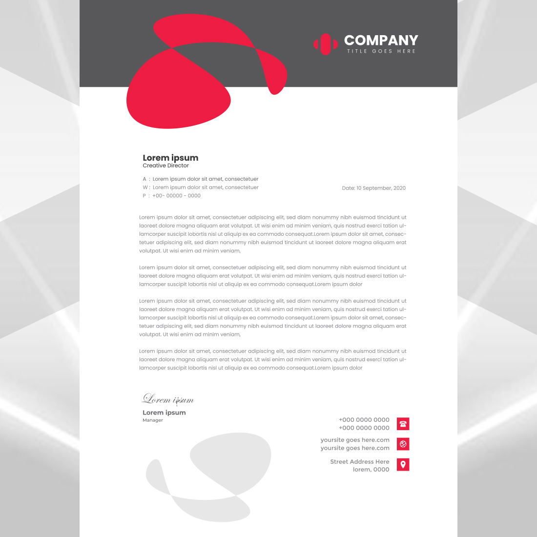 Modern Letterhead Design cover image.