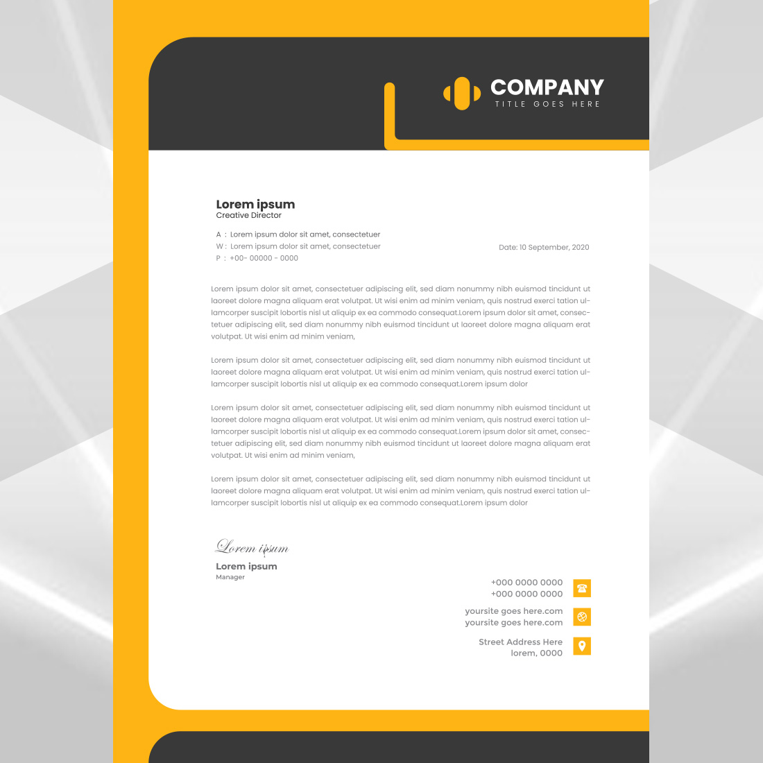 Modern Letterhead Design cover image.