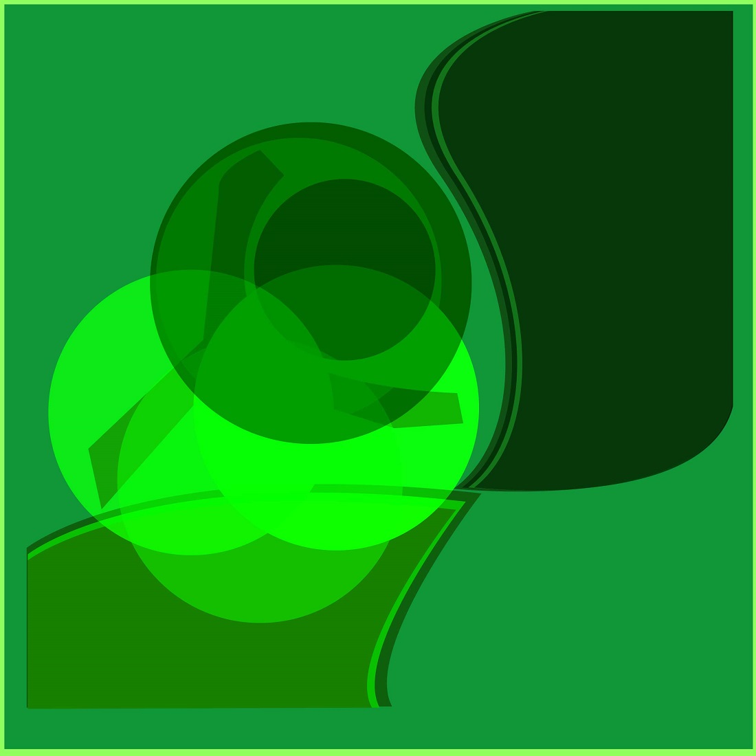 Color graphics, Circle green graphics bundle design preview image.