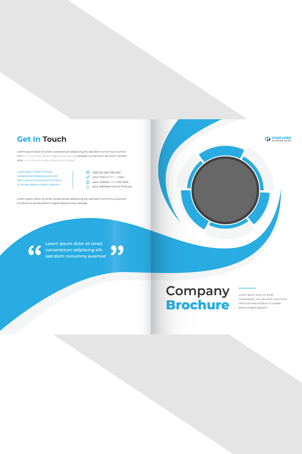 Modern Brochure Design pinterest preview image.