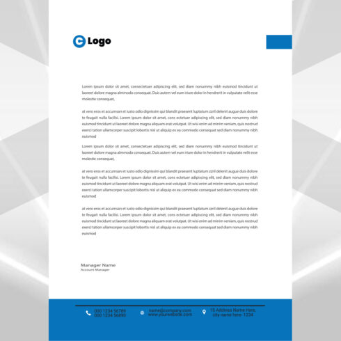 Modern Letterhead Design cover image.