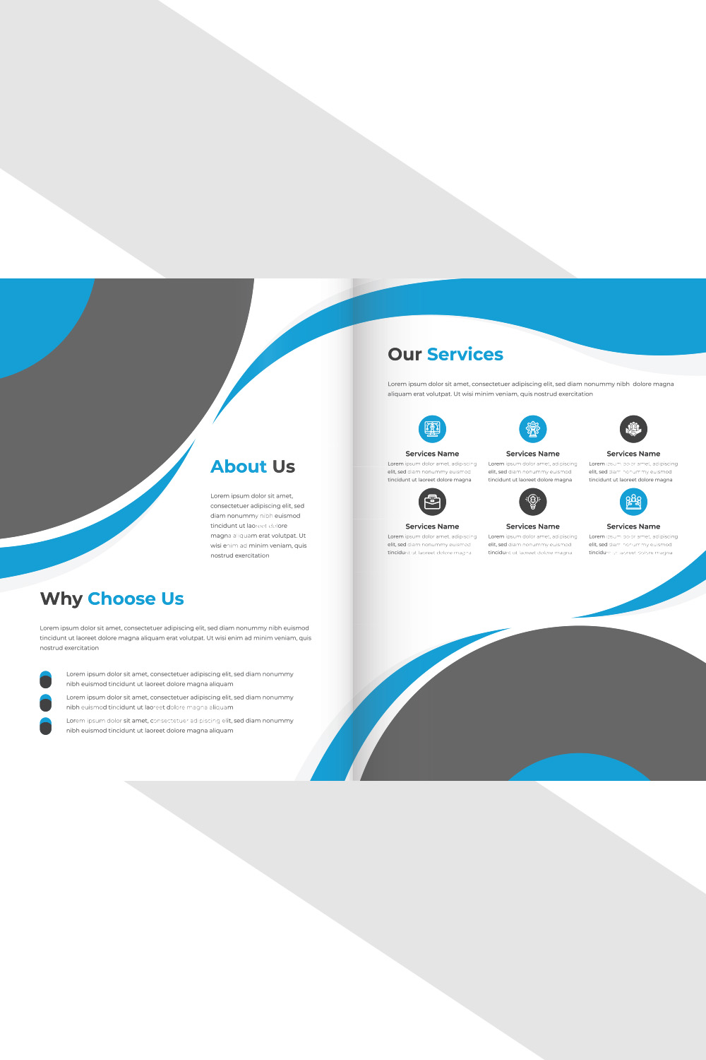 Modern Brochure Design pinterest preview image.