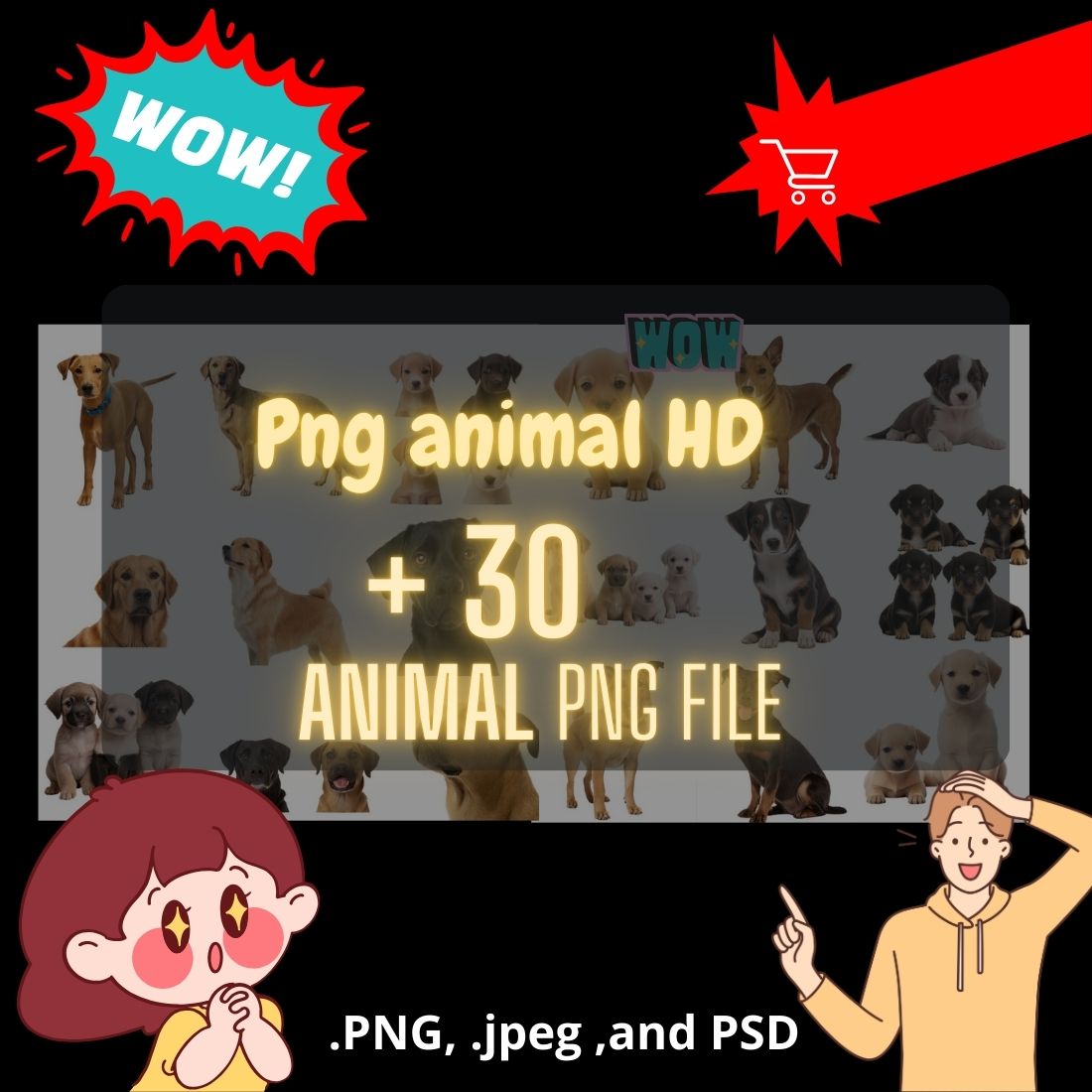 more than 30 PNG Dog HD" Collection preview image.