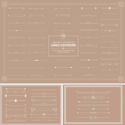 50 Floral Dividers Frames Set cover image.