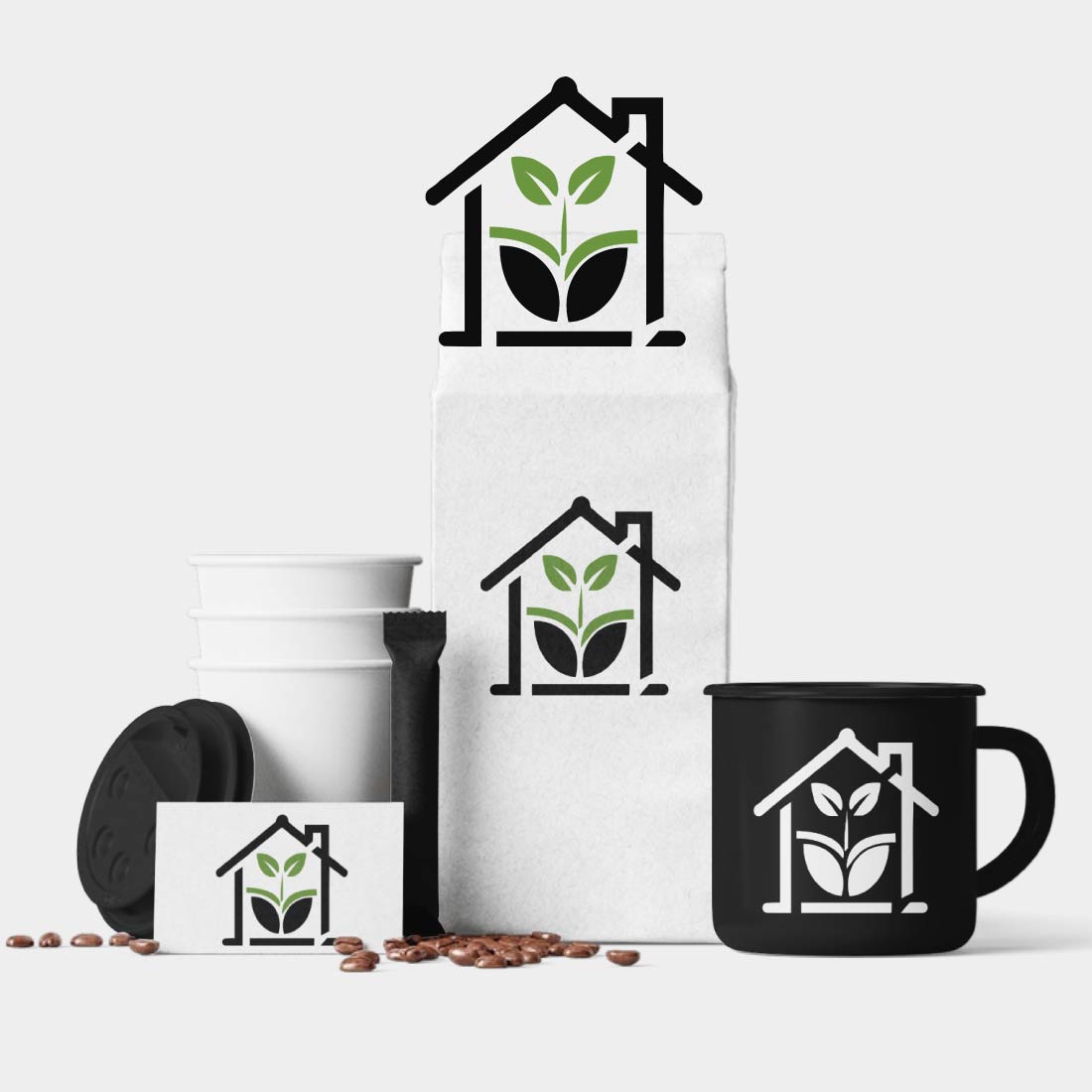 CREATIVE HOUS Farming logo with icon design cover image.