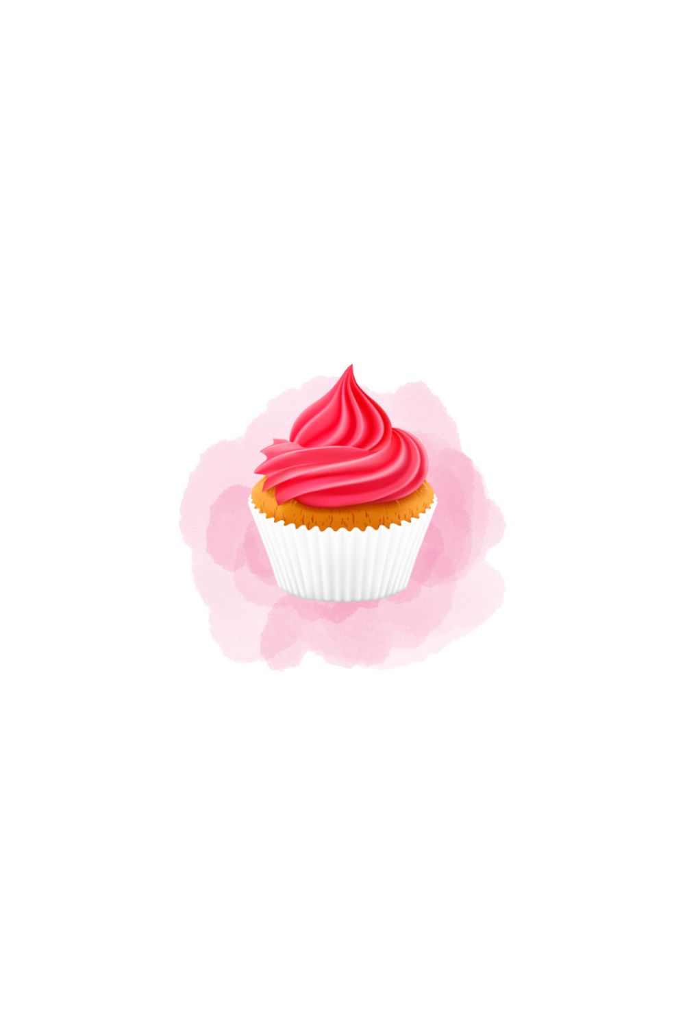 Red Cupcake and rose color pinterest preview image.