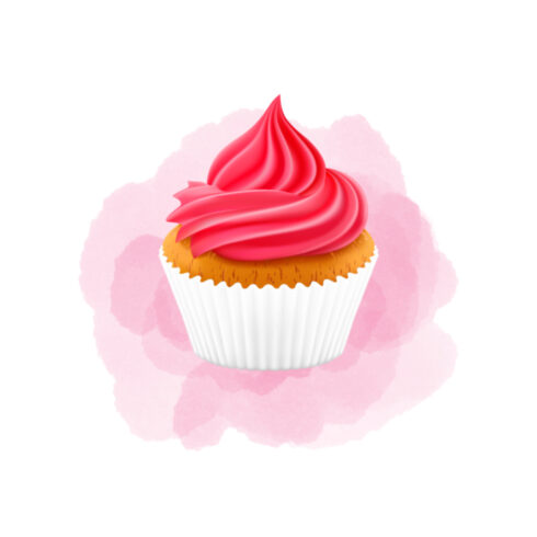 Red Cupcake and rose color cover image.