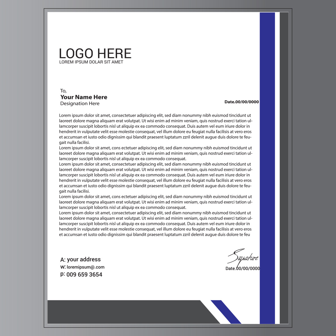 Modern Letterhead Design cover image.