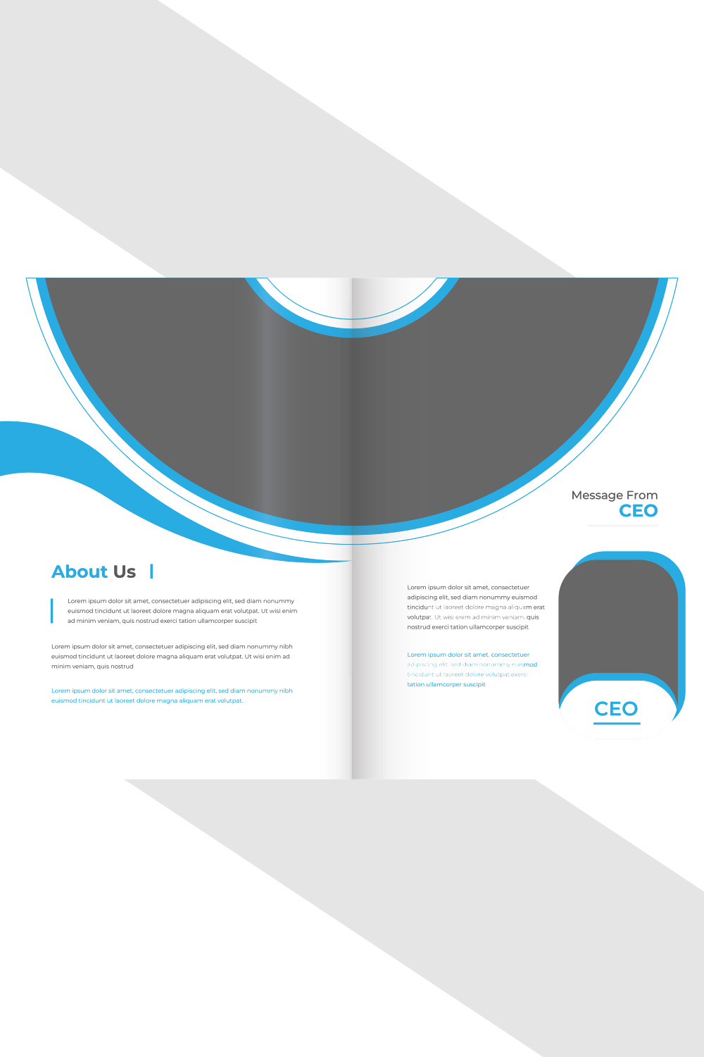 Modern Brochure Design pinterest preview image.