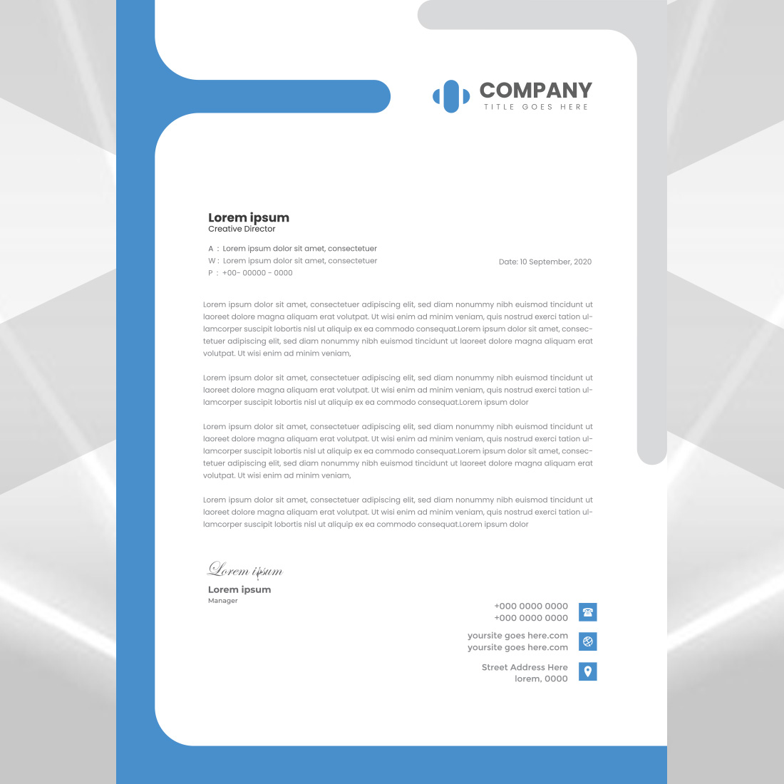 Modern Letterhead Design cover image.