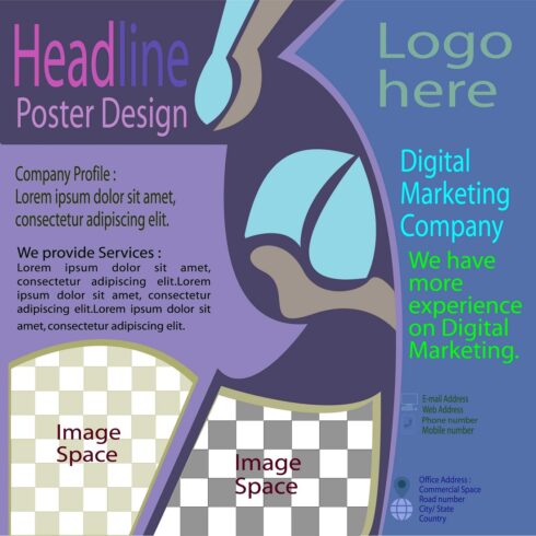 Digital Marketing graphics Poster template design bundle cover image.