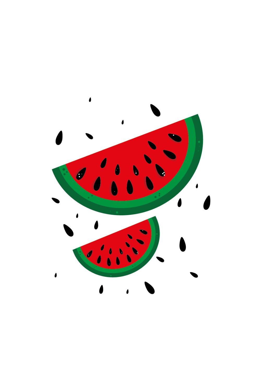 Red ripe watermelon slices pinterest preview image.