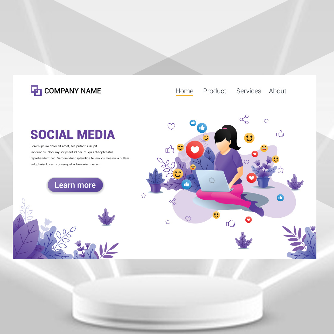 Modern Social Media Design preview image.