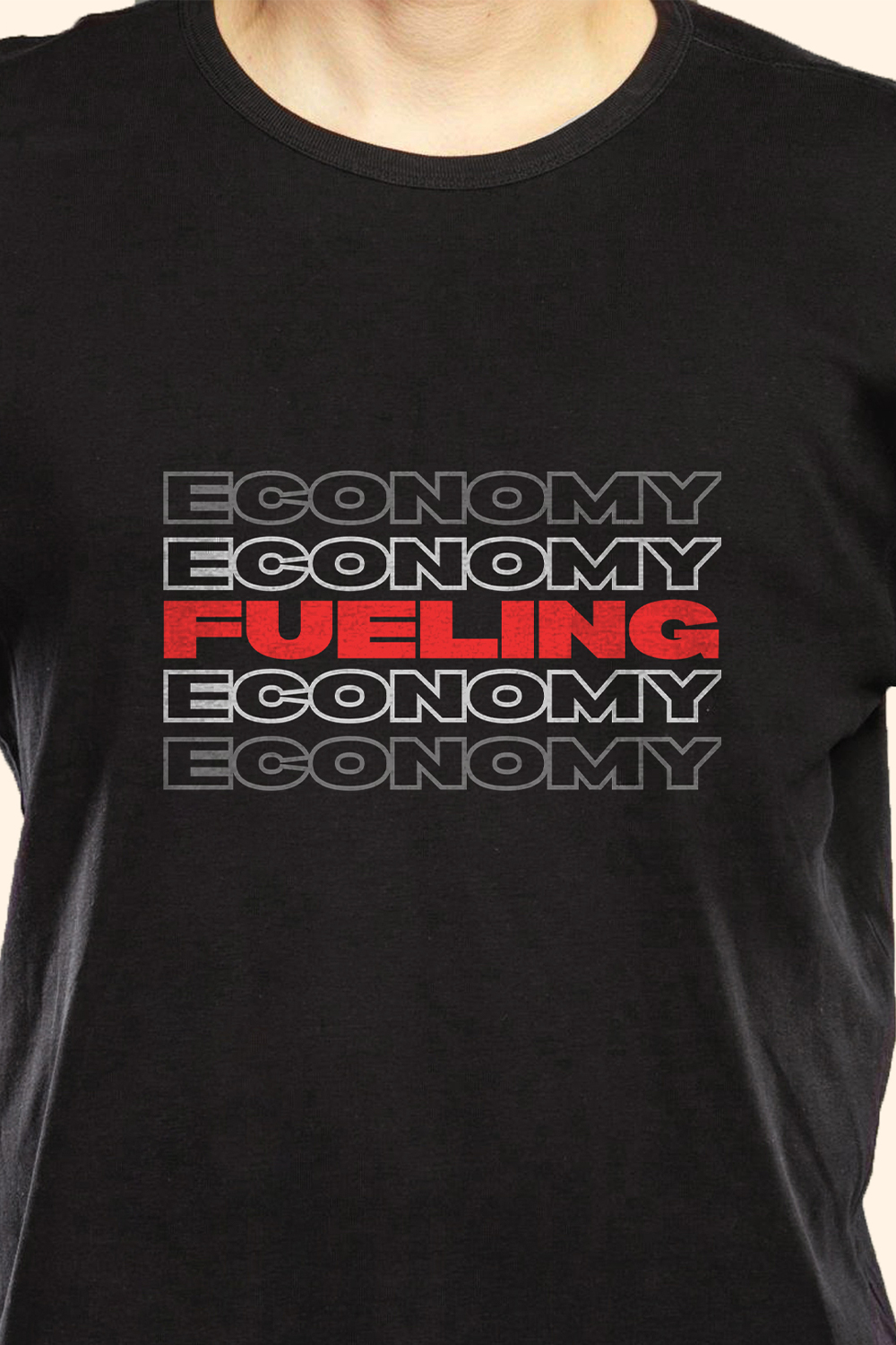 Economy Fueling Labour Day Typography Design-Labor Day Typography Tee pinterest preview image.
