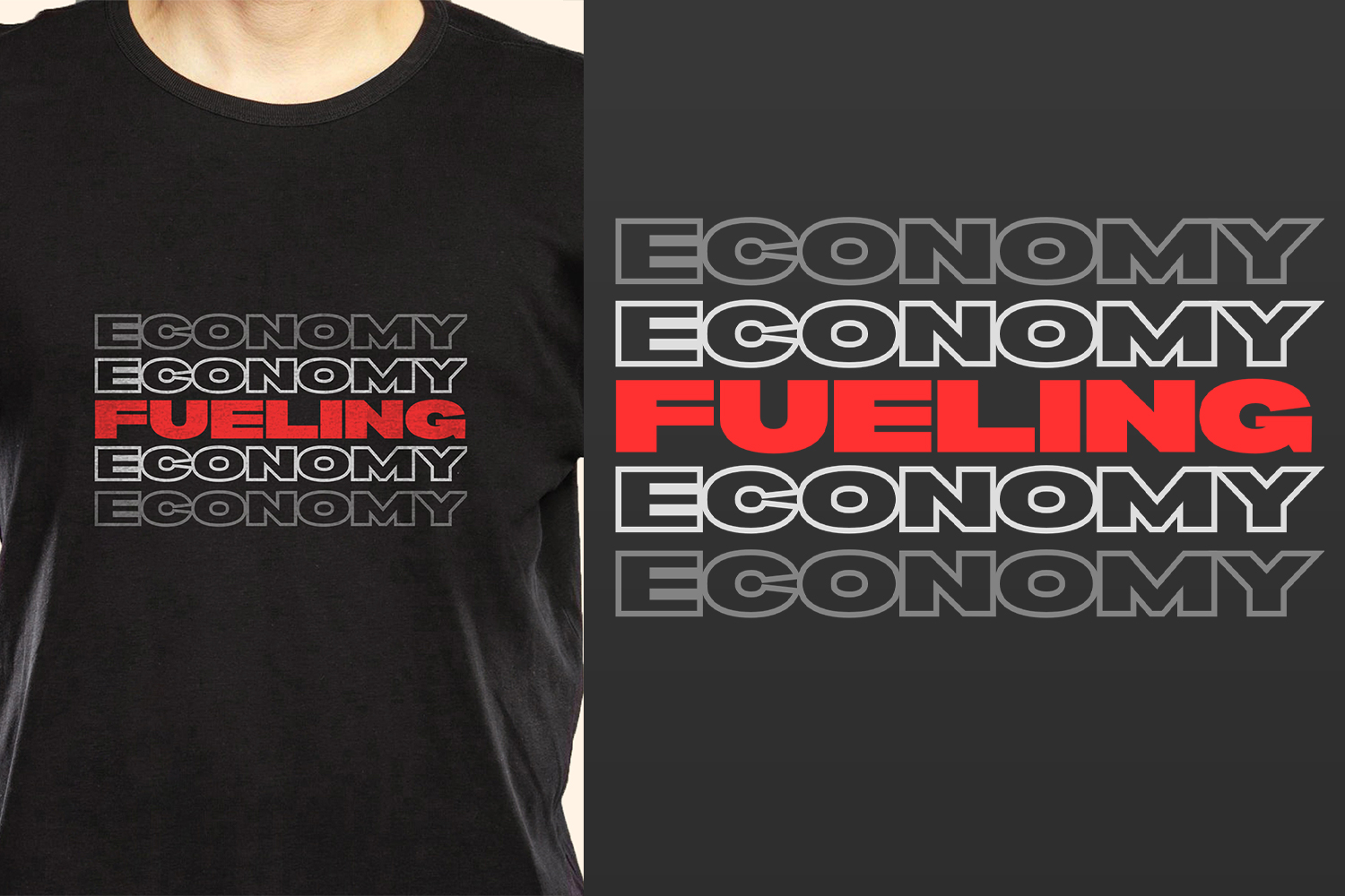 economy fueling labour day typography design 639