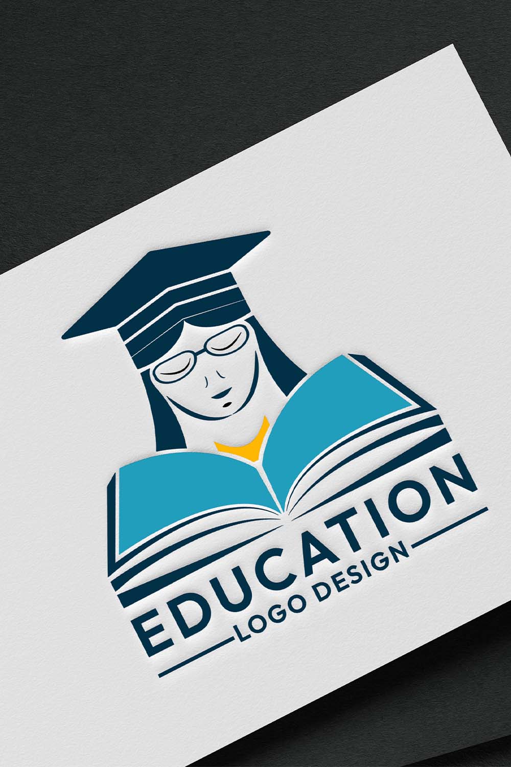 Education Modern Logo | Illustrator Design | 100% Editable pinterest preview image.