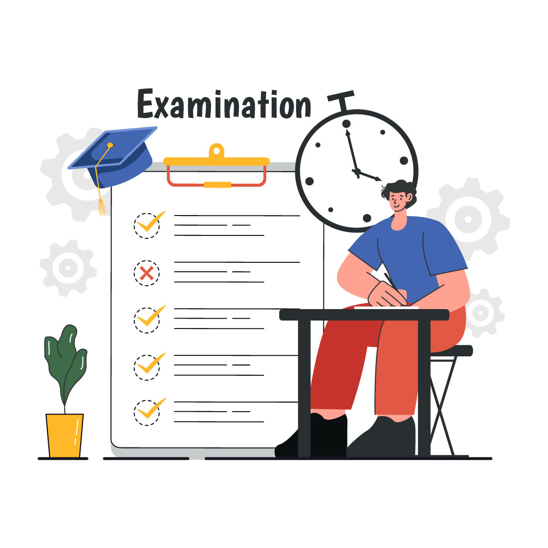 9 Examination Vector Illustration cover image.