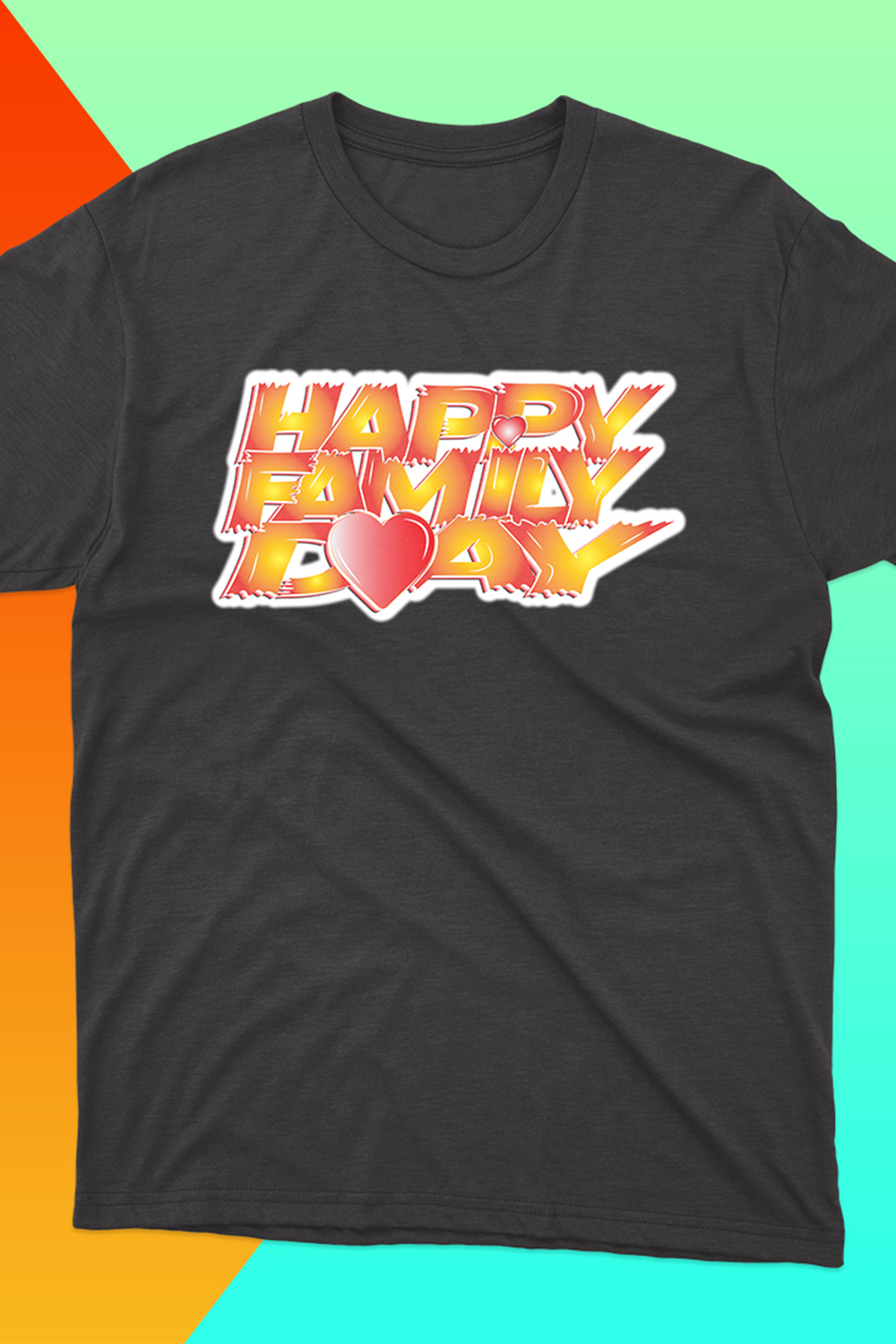 Family Day Retro T-shirt Design- Beautiful T-shirt for Family Day ( Typography + Retro) pinterest preview image.