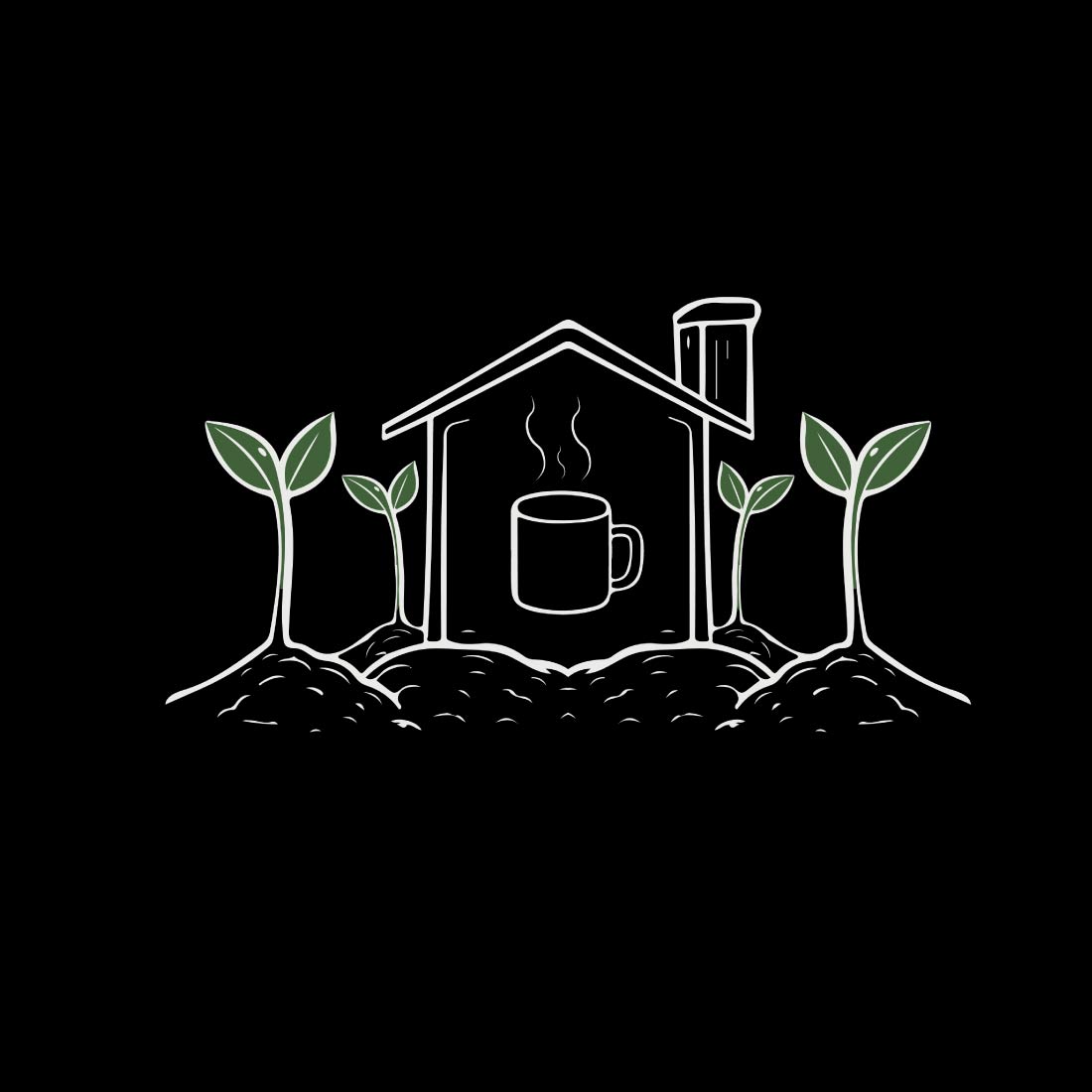 Hand House Farming logo with icon design preview image.