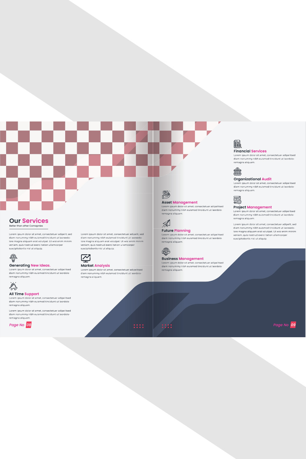 Modern Brochure Design pinterest preview image.