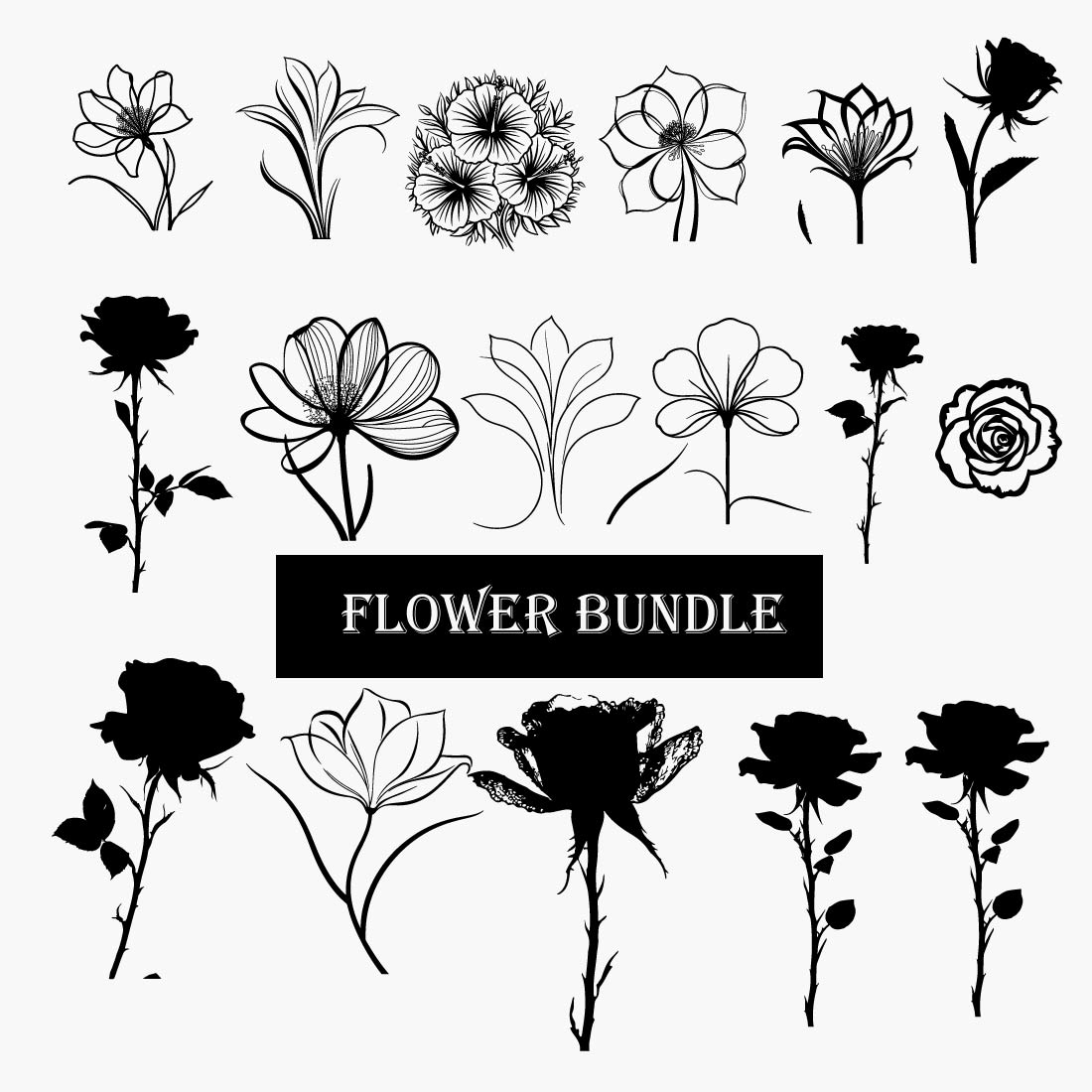 Flower Vector Bundle preview image.