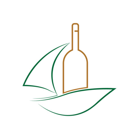 Wine with Boat Shipping logo design cover image.