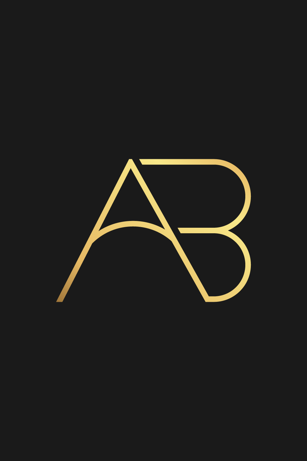 AB luxury Logo design for your brand pinterest preview image.