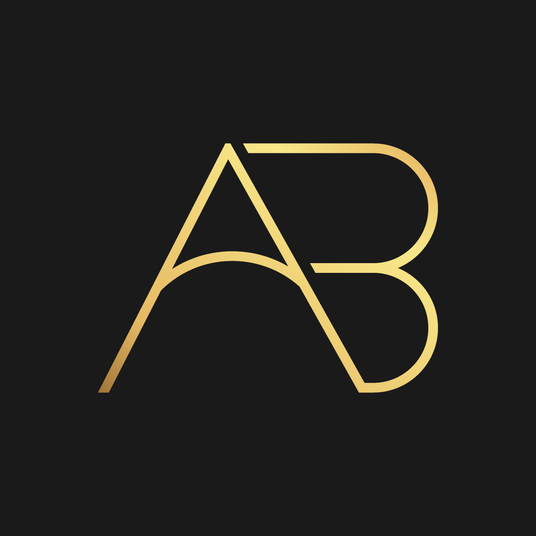 AB luxury Logo design for your brand preview image.