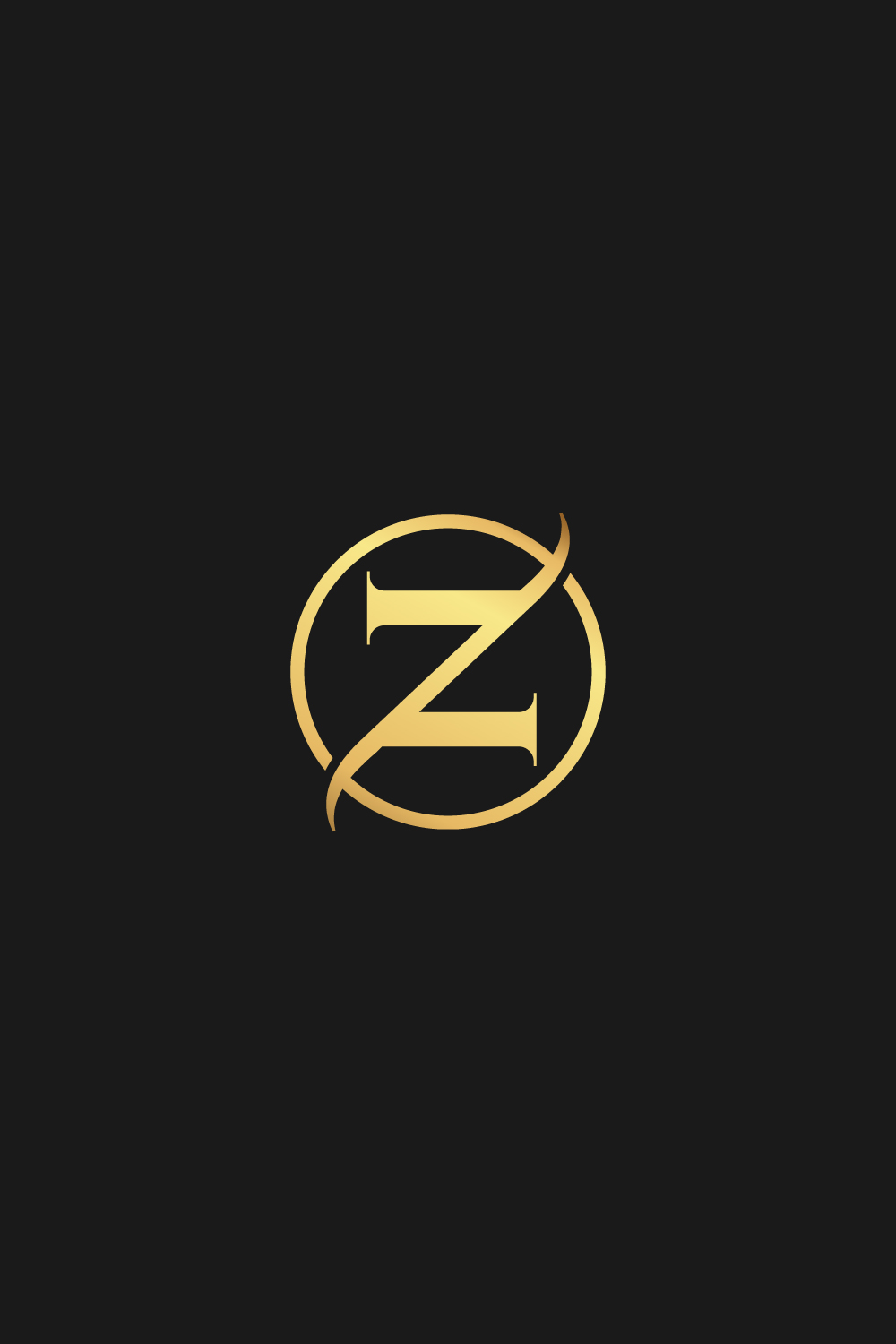 Z luxury logo design for your brand pinterest preview image.