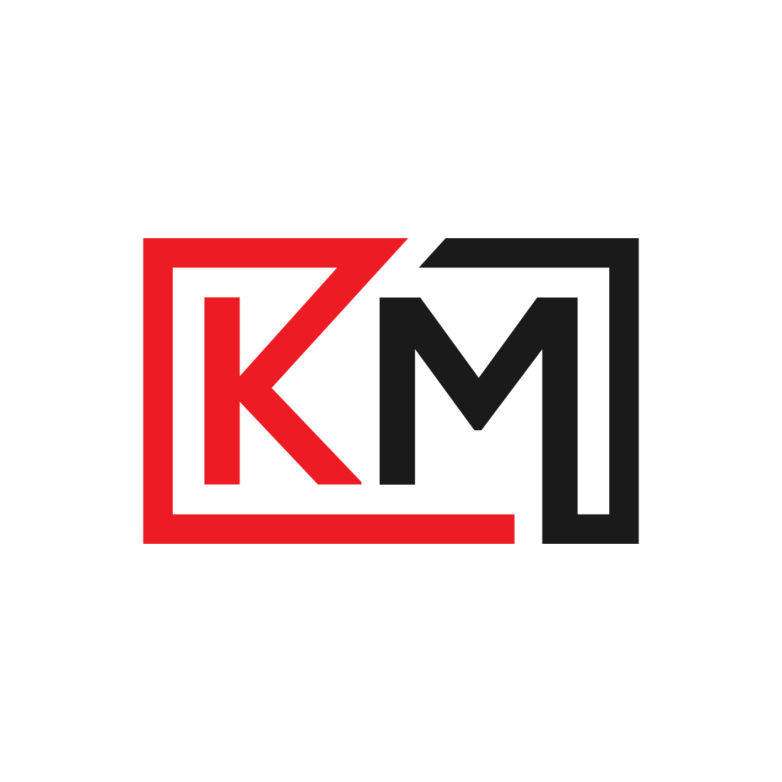 KM letter Logo design for your brand preview image.