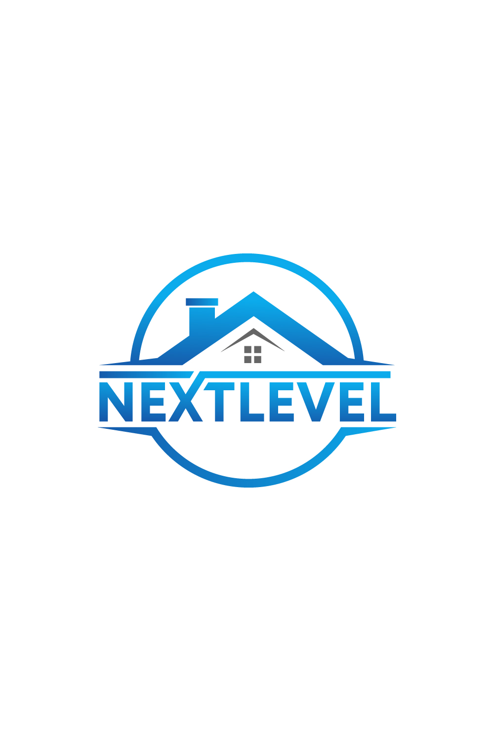 Next Level Logo design with Real estate pinterest preview image.