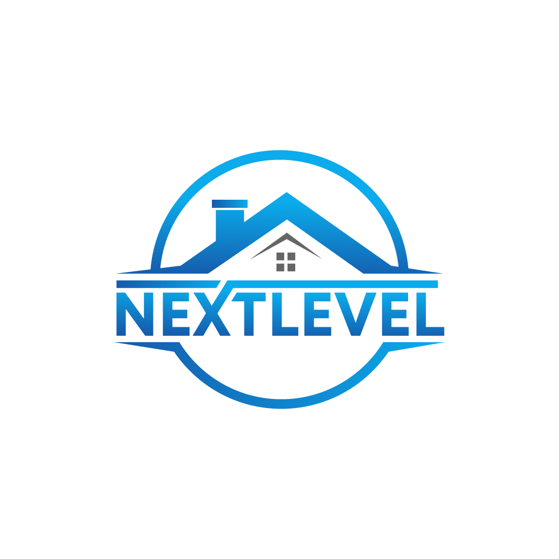 Next Level Logo design with Real estate preview image.