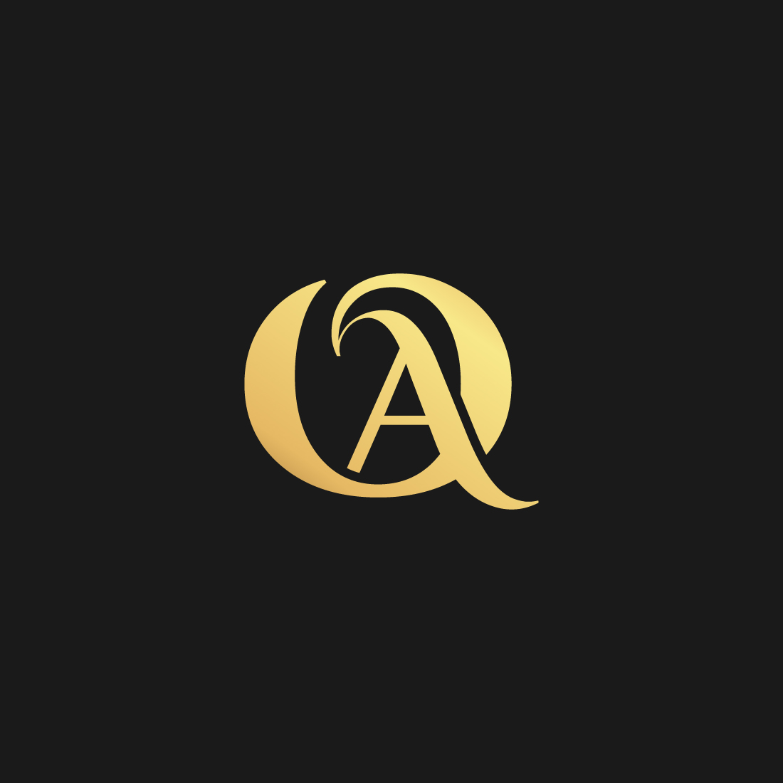 AQ luxury logo design for your brand preview image.